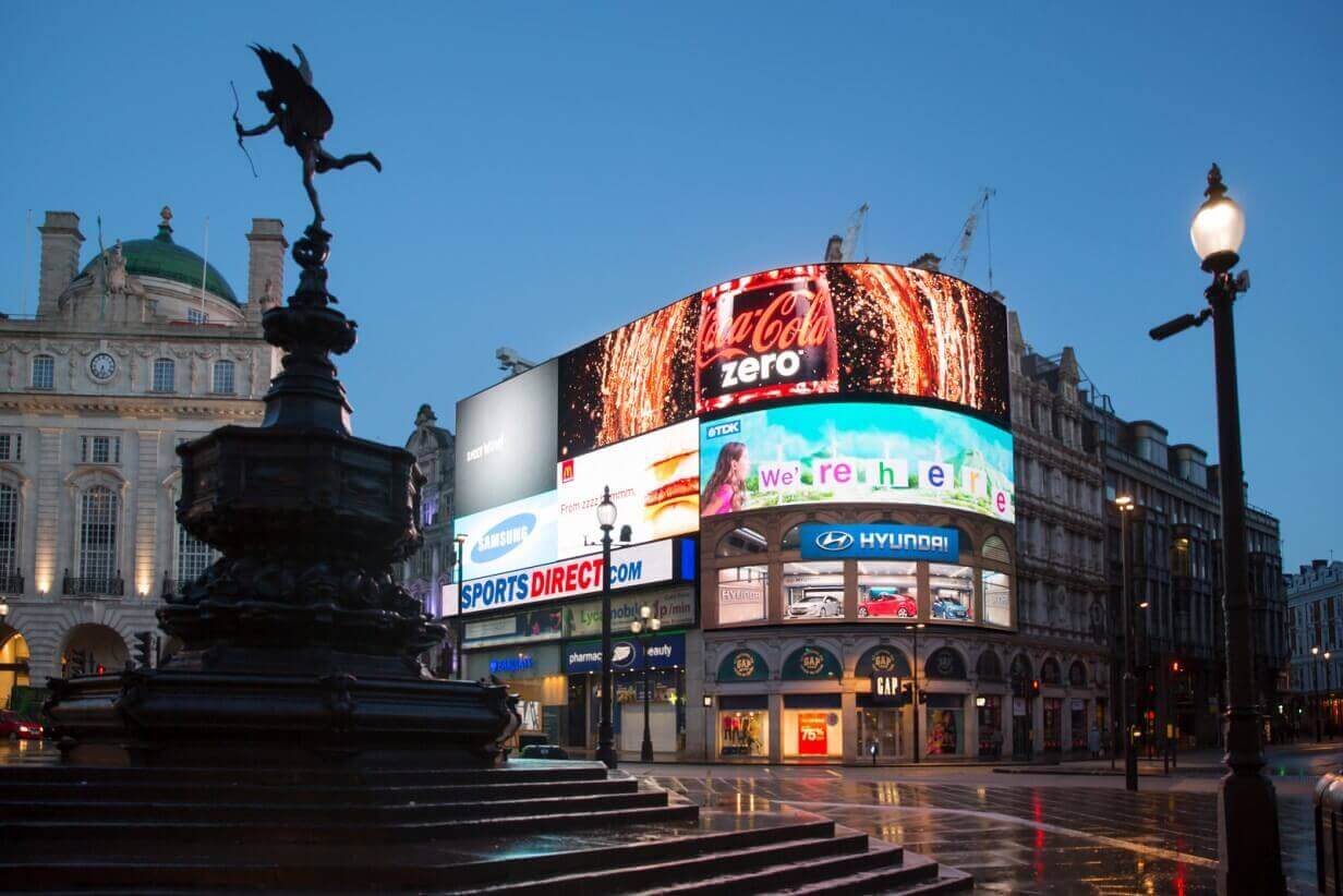Piccadilly Circus at night